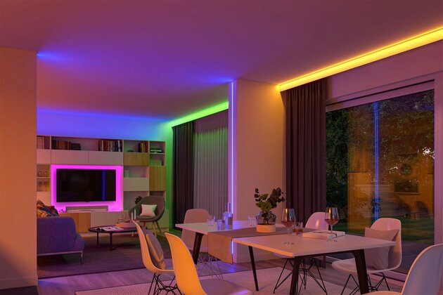 PAULMANN SimpLED LED Strip Smart Home Zigbee RGB kompletní sada 5m 20W 30LEDs/m RGB 24VA 705.34