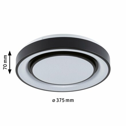 PAULMANN LED stropní svítidlo Rainbow efekt duhy RGBW 230V 22W černá/bílá