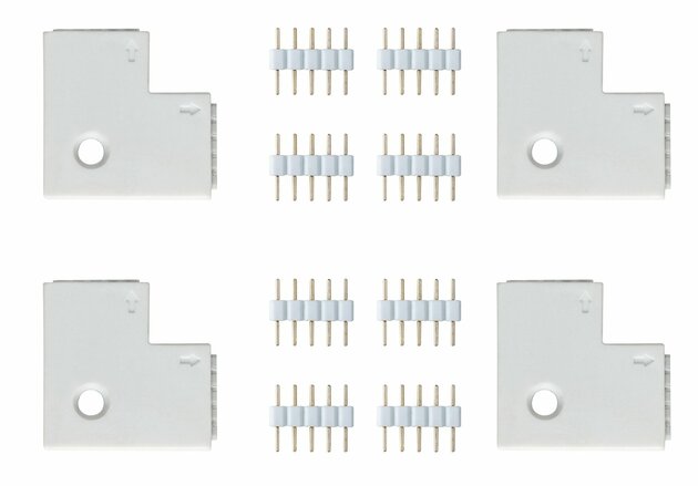 Paulmann MaxLED rohová spojka 90° Bílá 4ks-Pack vč. 8 rohová spojka 706.16 P 70616