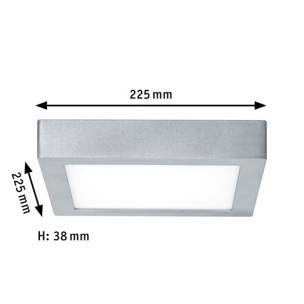 Paulmann stropní svítidlo Lunar LED Panel 15,4 W Chrom mat, hliník 706.49 P 70649