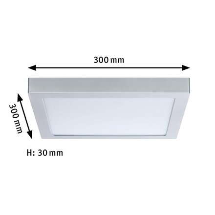 PAULMANN LED Panel Abia 300x300mm 22 W matný chrom 709.82