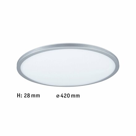 PAULMANN LED Panel 3-krokové-stmívatelné Atria Shine kruhové 420mm 2800lm 3000K matný chrom