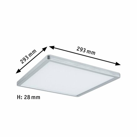 PAULMANN LED Panel Atria Shine hranaté 293x293mm 2000lm 3000K matný chrom