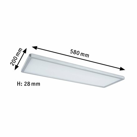 PAULMANN LED Panel 3-krokové-stmívatelné Atria Shine hranaté 580x200mm 2700lm 3000K matný chrom