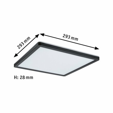 PAULMANN LED Panel Atria Shine hranaté 293x293mm 2000lm 3000K černá