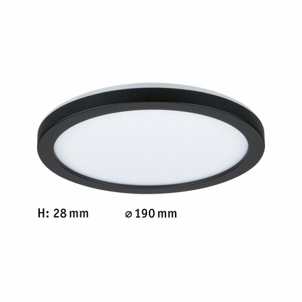 PAULMANN LED Panel Atria Shine kruhové 190mm 1340lm 4000K černá