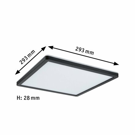 PAULMANN LED Panel Atria Shine hranaté 293x293mm 2000lm 4000K černá