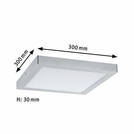 PAULMANN LED Panel Abia hranaté 300x300mm 4000K matný chrom