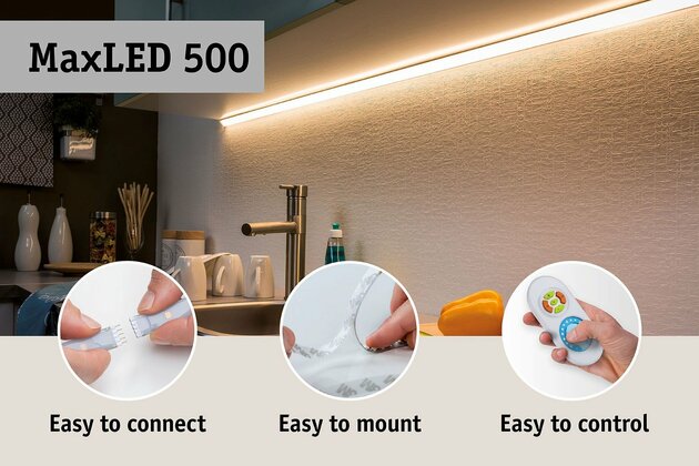 PAULMANN MaxLED 500 LED Strip Smart Home Bluetooth RGBW vč. propojek 10m 72W 500lm/m 60LEDs/m RGBW