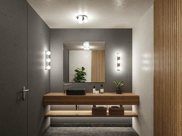 PAULMANN Selection Bathroom stropní svítidlo Gove IP44 G9 230V max. 3x20W chrom/satén