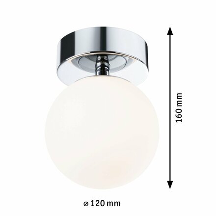 PAULMANN Selection Bathroom LED stropní svítidlo Gove IP44 3000K 230V 5W chrom/satén