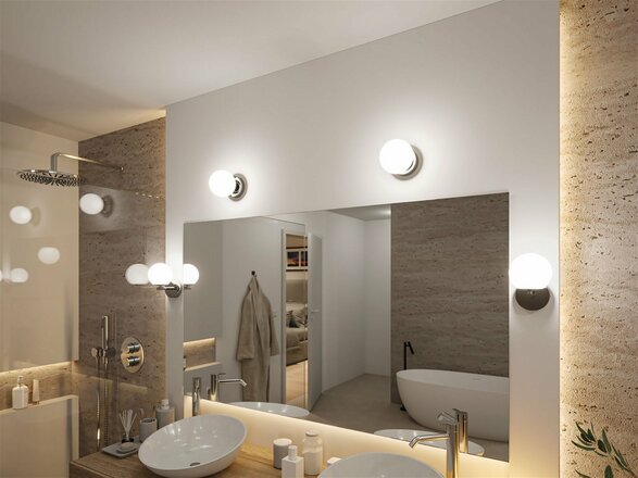 PAULMANN Selection Bathroom LED stropní svítidlo Gove IP44 3000K 230V 5W chrom/satén