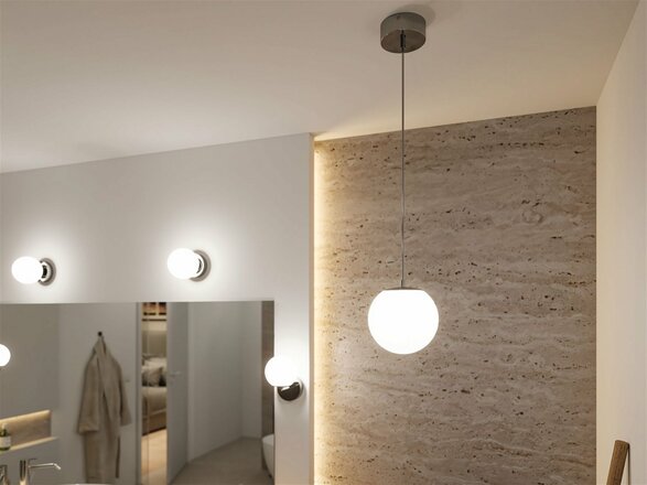 PAULMANN Selection Bathroom LED závěsné svítidlo Gove IP44 9W chrom/satén