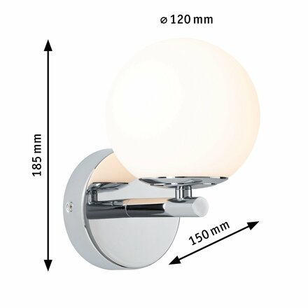 PAULMANN Selection Bathroom LED nástěnné svítidlo Gove IP44 3000K 230V 5W chrom/satén