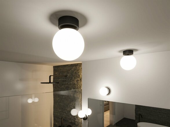 PAULMANN Selection Bathroom LED stropní svítidlo Gove IP44 3000K 230V 5W černá mat/satén