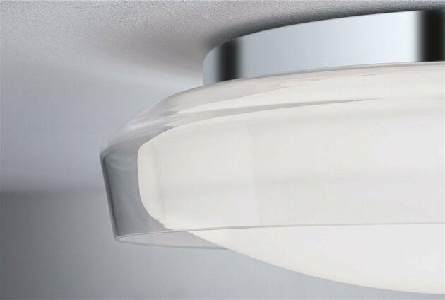 PAULMANN Selection Bathroom LED stropní svítidlo Luena IP44 3000K 230V 16,5W sklo/chrom