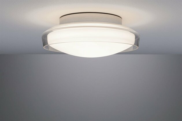 PAULMANN Selection Bathroom LED stropní svítidlo Luena IP44 3000K 230V 11,5W sklo/chrom