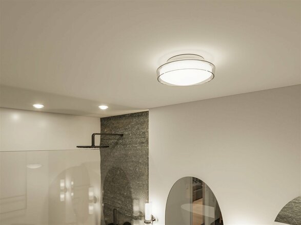 PAULMANN Selection Bathroom LED stropní svítidlo Luena IP44 3000K 230V 11,5W sklo/chrom