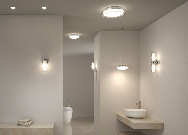 PAULMANN Selection Bathroom LED závěsné svítidlo Luena IP44 11,5W sklo/chrom