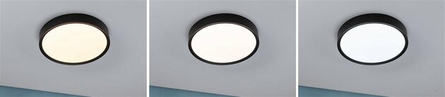 PAULMANN Selection Bathroom LED stropní svítidlo Tega IP44 CCT 230V 22,5W černá mat