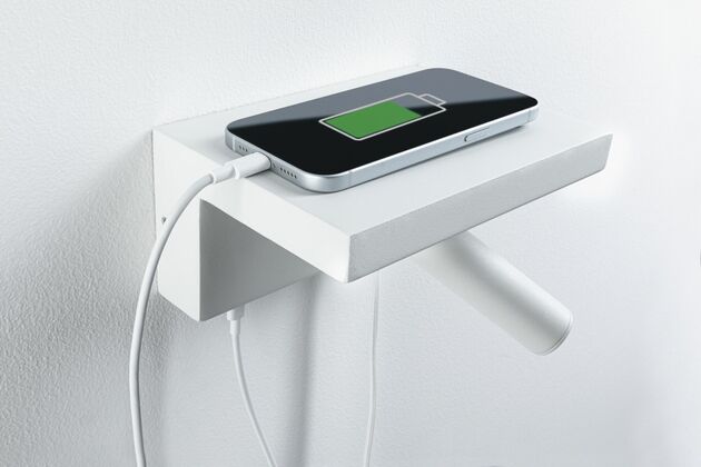 PAULMANN LED nástěnné svítidlo 3-krokové-stmívatelné Jerik USB C 3000K 230V 2,4W stmívatelné bílá mat