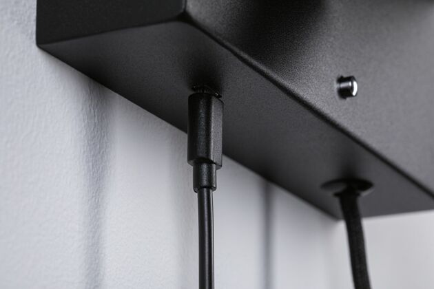 PAULMANN LED nástěnné svítidlo 3-krokové-stmívatelné Jerik USB C 3000K 230V 2,4W stmívatelné černá mat