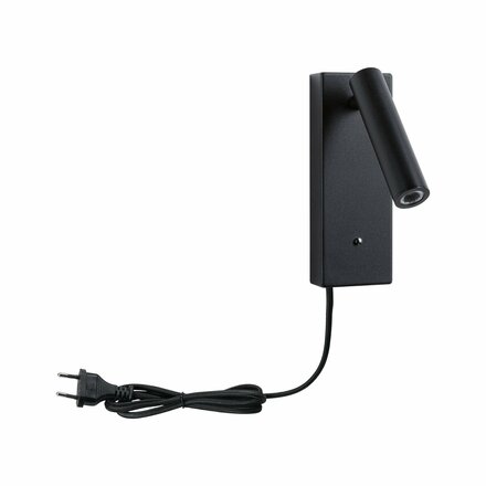 PAULMANN LED nástěnné svítidlo 3-krokové-stmívatelné Hulda USB C 3000K 230V 2,5W stmívatelné černá mat