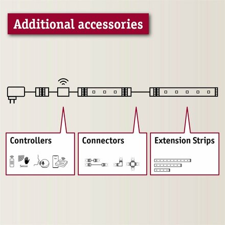 PAULMANN MaxLED 500 LED Strip Full-Line COB samostatný pásek 2,5m 13W 600lm/m 640LEDs/m měnitelná bílá