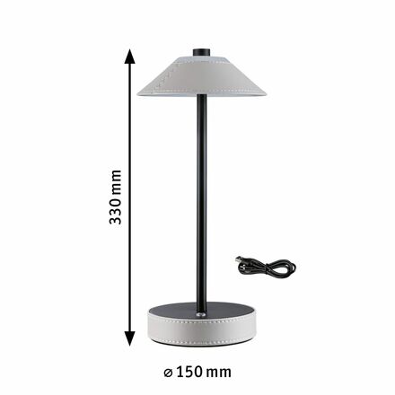 PAULMANN Mobilní stolní lampa Pellini CCT 2W béžová/černá mat