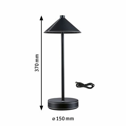 PAULMANN Mobilní stolní lampa Pellini CCT 2W černá mat
