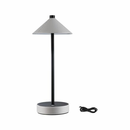 PAULMANN Mobilní stolní lampa Pellini CCT 2W černá mat/béžová