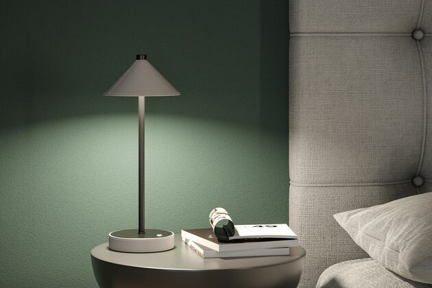 PAULMANN Mobilní stolní lampa Pellini CCT 2W černá mat/béžová