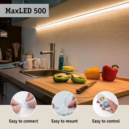 PAULMANN MaxLED 500 LED Strip základní sada 5m teplá bílá 17W 550lm/m 2700K 30VA