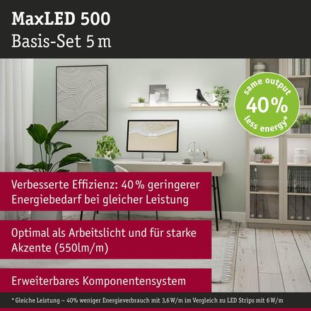 PAULMANN MaxLED 500 LED Strip základní sada 5m neutrální bílá 17W 550lm/m 4000K 30VA