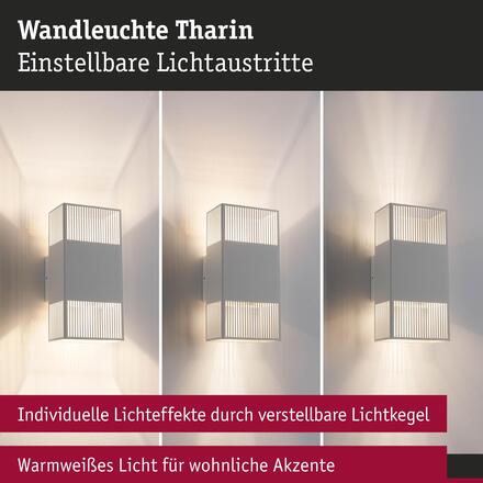 PAULMANN LED nástěnné svítidlo Tharin IP44 3000K 120x104mm 2x3,7W bílá