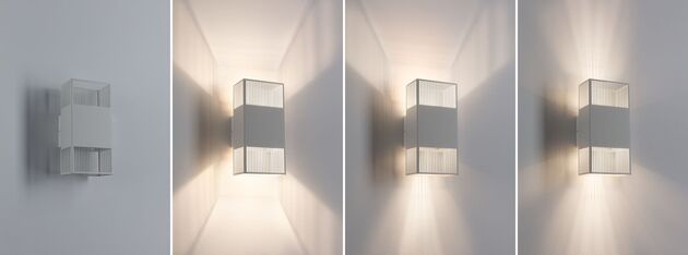 PAULMANN LED nástěnné svítidlo Tharin IP44 3000K 120x104mm 2x3,7W bílá