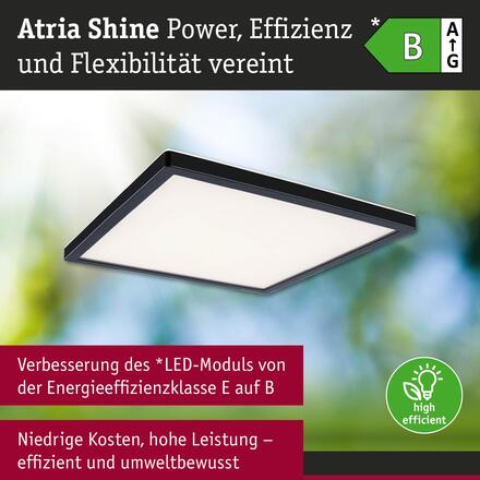 PAULMANN LED Panel Atria Shine IP44 hranaté 298x298mm 15,7W 3000 - 6500K černá