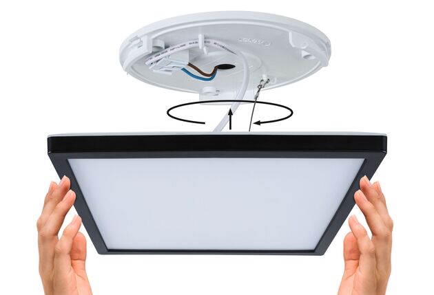 PAULMANN LED Panel Atria Shine IP44 hranaté 298x298mm 15,7W 3000 - 6500K černá