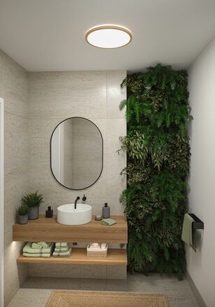 PAULMANN LED Panel Atria Shine IP44 kruhové 398mm 20,8W CCT design dřevo dub