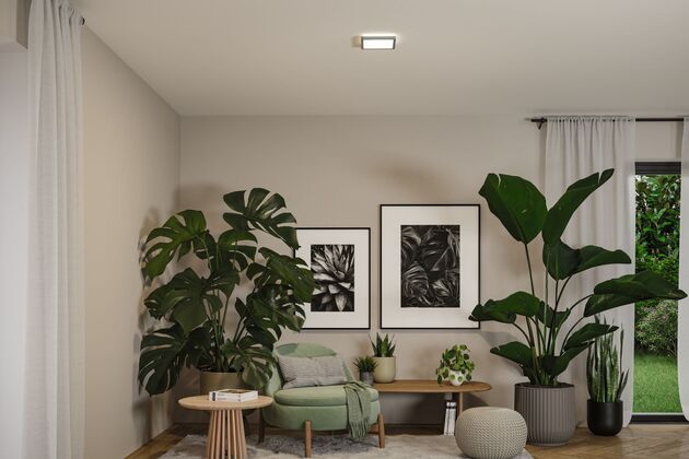 PAULMANN LED Panel Atria Shine IP44 hranaté 190x190mm 8W 3000 - 6500K matný chrom