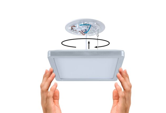 PAULMANN LED Panel Atria Shine IP44 hranaté 190x190mm 8W 3000 - 6500K matný chrom