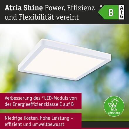 PAULMANN LED Panel Atria Shine IP44 hranaté 190x190mm 8W 3000 - 6500K bílá