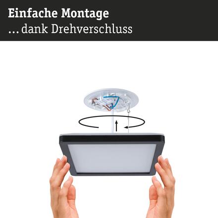 PAULMANN LED Panel Atria Shine IP44 hranaté 190x190mm 8W 3000 - 6500K černá