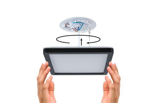 PAULMANN LED Panel Atria Shine IP44 hranaté 190x190mm 8W 3000 - 6500K černá