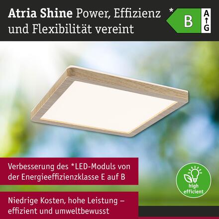 PAULMANN LED Panel Atria Shine IP44 hranaté 190x190mm 8W 3000 - 6500K design dřevo