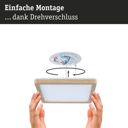 PAULMANN LED Panel Atria Shine IP44 hranaté 190x190mm 8W 3000 - 6500K design dřevo