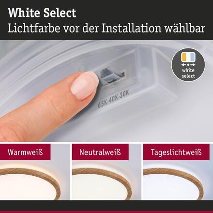 PAULMANN LED Panel Atria Shine IP44 kruhové 190mm 7,6W 3000 - 6500K design dřevo