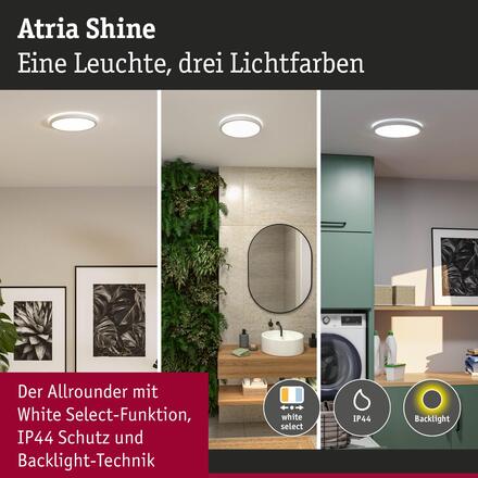 PAULMANN LED Panel Atria Shine IP44 kruhové 298mm 14,8W 3000 - 6500K bílá
