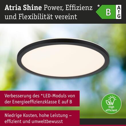 PAULMANN LED Panel Atria Shine IP44 kruhové 298mm 14,8W 3000 - 6500K černá