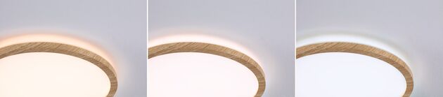 PAULMANN LED Panel Atria Shine IP44 kruhové 298mm 14,8W 3000 - 6500K design dřevo